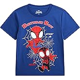 Marvel Birthday Boy Shirt - Spiderman Spidey and Friends Hulk Short Sleeve Graphic Tees Boys Birthday Shirt (Sizes: 3T-7)