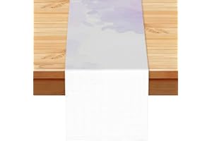 Framing Lilac Flowers in Blossom Table Runner 13x72 Inch Linen Rustic Farmhouse Table Runners Elegant Décor Kitchen Dining Ta