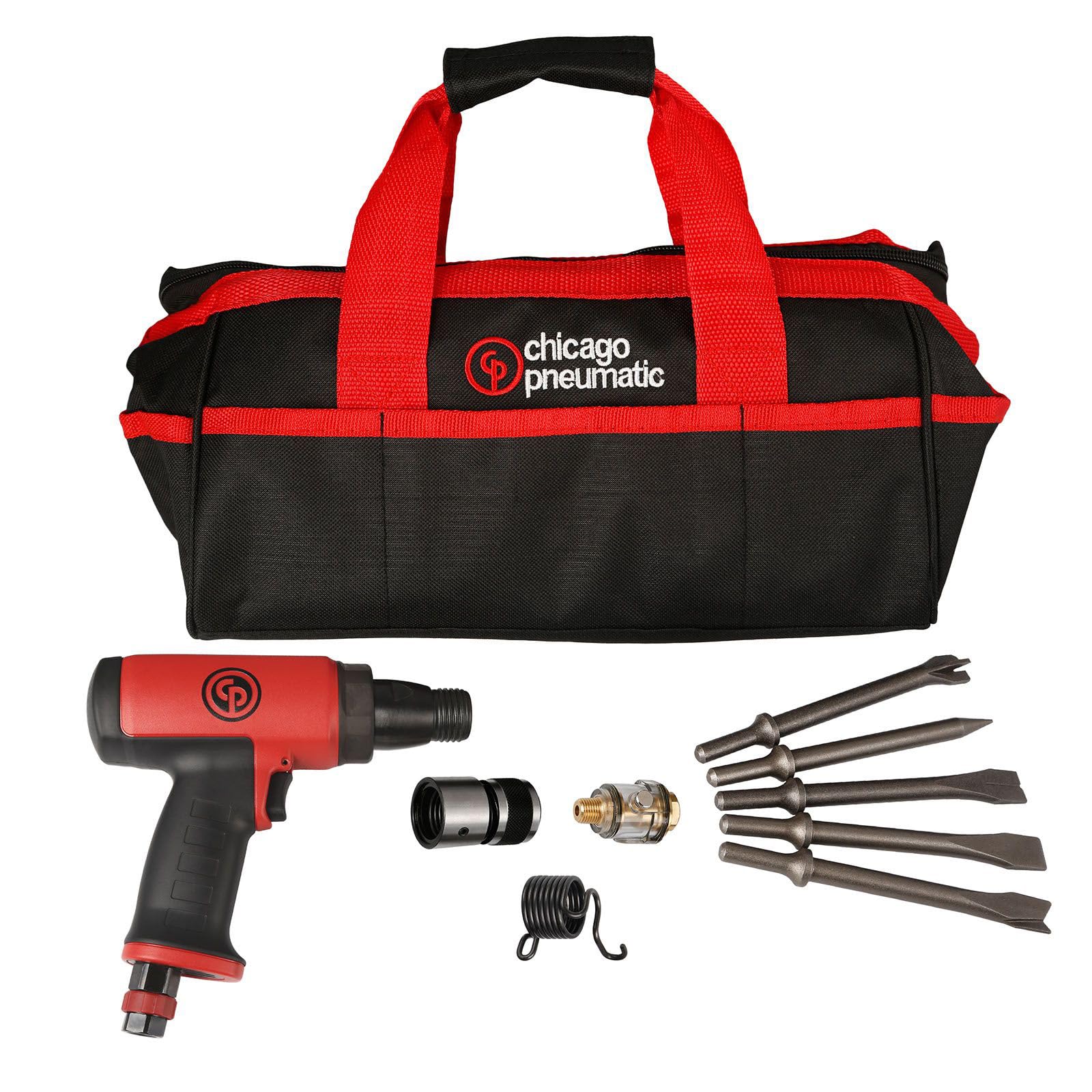 CP7160K Kit - 0.401 Inch (10.2 mm) Air Short Hammer, Round Shank, Low Vibration, Stroke 2.64 in / 67 mm, Bore Diameter 0.75 in / 19 mm - 3500 Blow per Minute