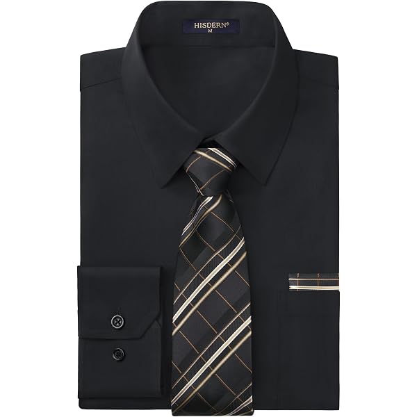 slim fit dress shirt and tie set Amazon.com: Cromoncent Mens Dress Shirt with Tie Set Classic Fit for Event  Long Sleeve Button Down Shirt with Pocket Square,Beige-c,Small : Clothing,  Shoes & Jewelry