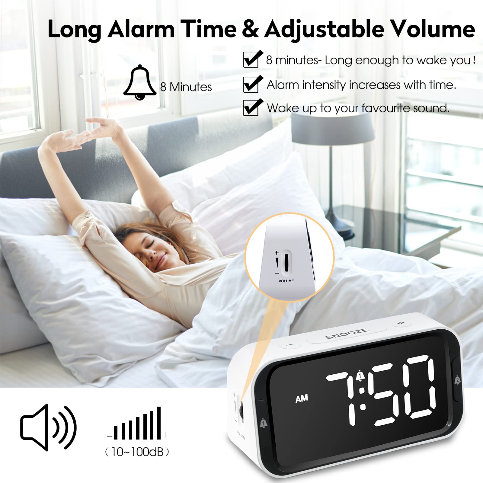 Mua AIMILAR LED Digital Alarm Clock for Bedroom Dual Alarm Clocks with ...