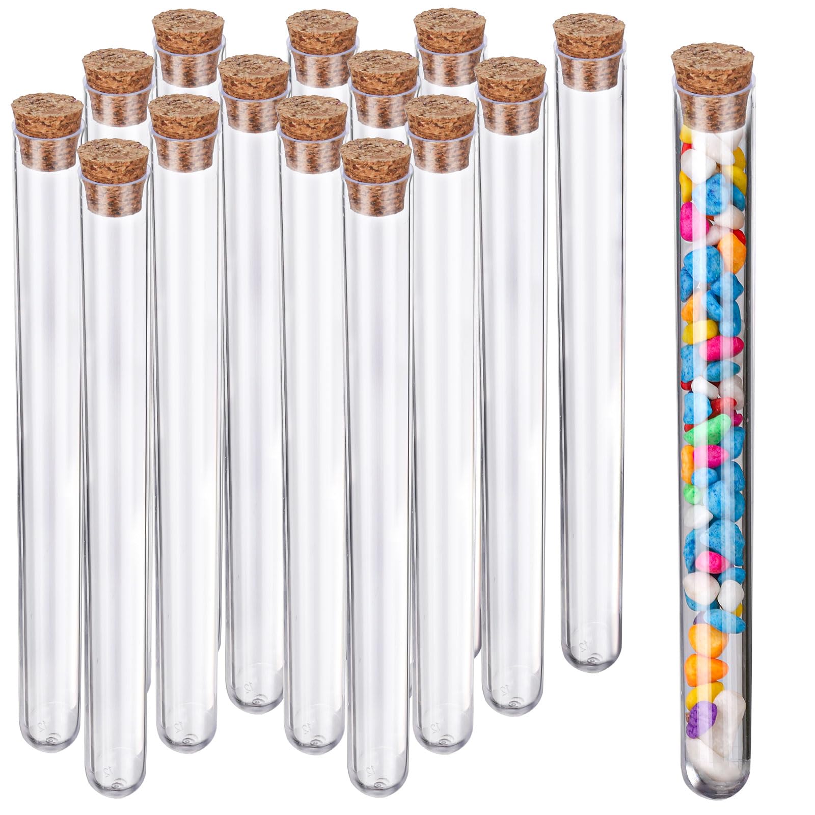 HNYYZL Test Tubes,15pcs Clear Plastic Test Tubes