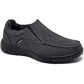 OrthoComfoot Men's Orthopedic Comfortable Slip-On Shoes with Arch Support, Orthotic Loafers for Plantar Fasciitis, Canvas Leisure Vintage Flat Walking Shoes for Foot and Heel Pain Relief