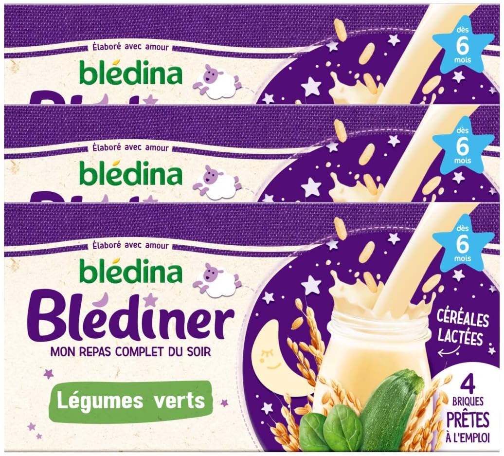 Bledina Blediner Cereales Bebe Lactees Legumes Verts Des 6 Mois 250ml Lot De 3x4 Briques Amazon Fr Epicerie