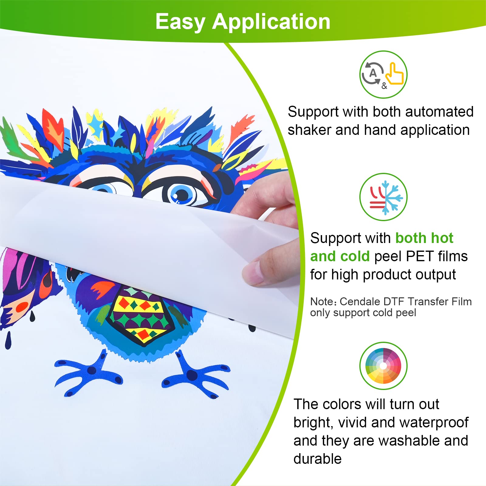 CenDale DTF Powder, 500g/17.6oz Black Hot Melt Adhesive Digital DTF Transfer Powder for Sublimation, Compatible with DTF and DTG Printers, DTF PreTreat Powder for All Fabric Jeans Cotton T-Shirt