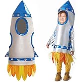 Rocket Costume Outfit Space Shuttle Cosplay Halloween Cute Rocket Ship Nasa Dress Up Party Costumes