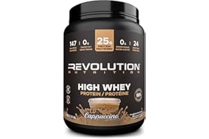 Revolution Nutrition, High Whey, Protein Powder 2LB, Whey Isolate, Superior Formula, Gluten Free, 25g of Protein Per Scoop, 9