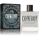 Cowboy Gunslinger Men’s Cologne by Tru Western, 3.4oz, Warm, Fresh Bergamot, Huckleberry & Sage Scent, Bold Masculine Fragrance with Leather & Tobacco, Long Lasting