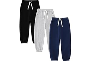 JARMAKO Boys Sweatpants Joggers with Fleece Lining, Athletic Pants for School, Sizes 4T-8