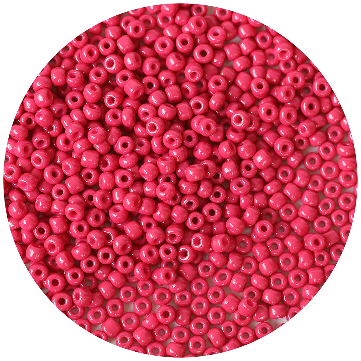 Bala&Fillic Rose Color 4mm Seed Beads About 1200pcs/100Grams in Bag, 6/0 Glass Craft Beads for Making Bracelet and Necklace (Rose)
