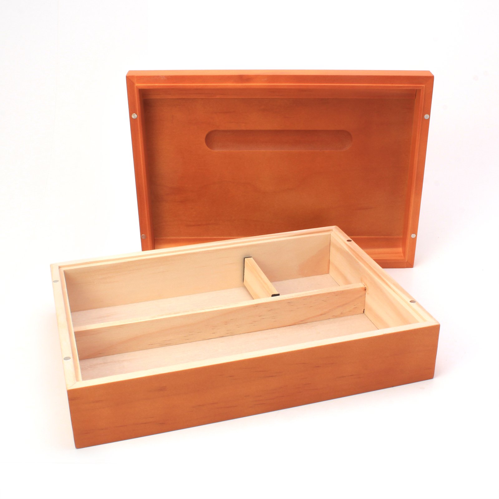 Raw Rolling Wood Box Sealed 9"x 6 1/2" x 2 1/2" Inches