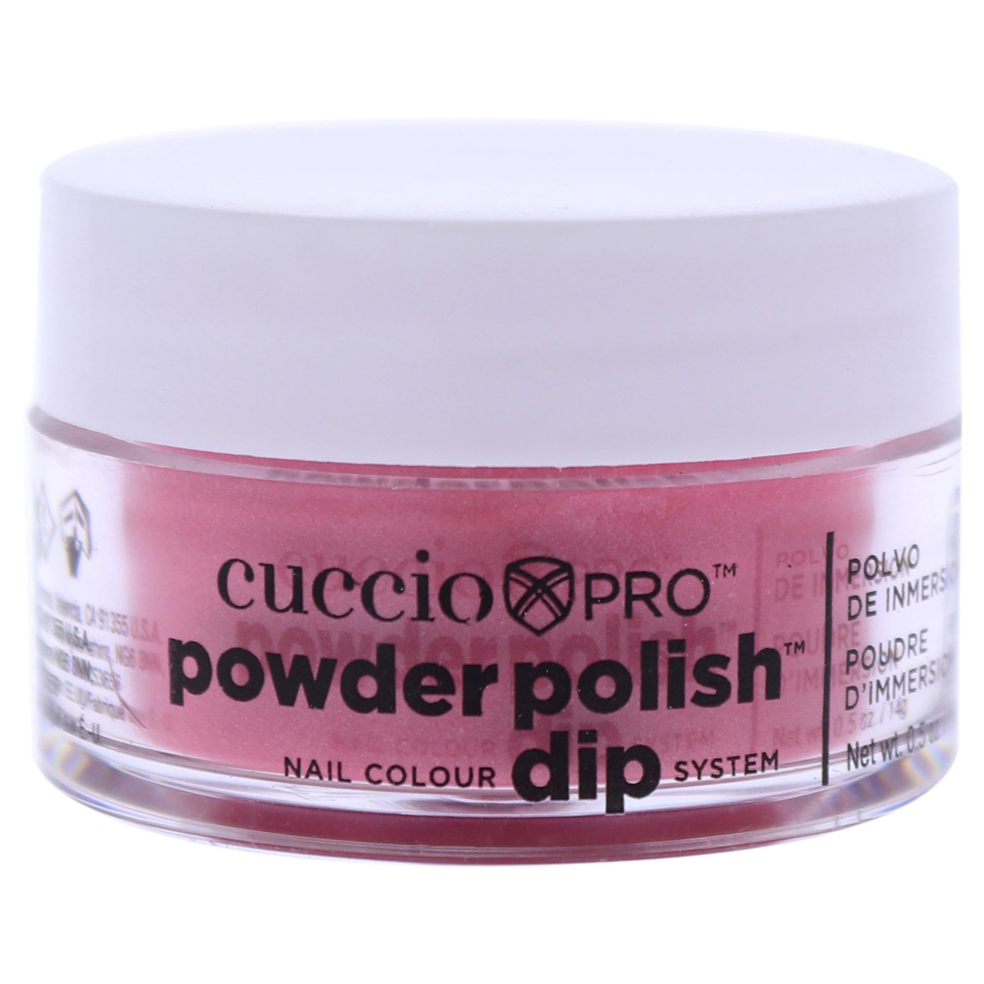 Cuccio - Pro Powder Polish Nail Colour Dip System - Rose with Rainbow Mica - for Women - Nail Powder - 0.5 oz