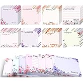 Thenshop 24 Packs Prayer Sticky Notes Floral Pocket Prayer Board Supplies Christian Bible Verse Notepad Aesthetic Inspirational Notepads Bulk Mini Memo Notebook for Message Reminder Gifts Diary Lists