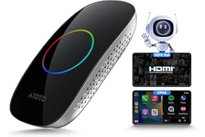 ATOTOOUT Magic Box - AI Box CarPlay & Android Auto Wireless, 4G+32G Support YouTube, Netflix, Prime Video, Disney+, Spotify w/HDMI-Out, Dual Wi-Fi & BT (5.4 & 4.2), USB Playback, AI-Powered, OTA