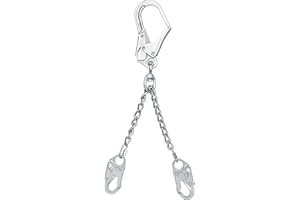3M Protecta 1350150 3M Protecta PRO Swiveling Chain Rebar Assembly, Two Snap Hooks, One Rebar Hook, 310 lb. Capacity