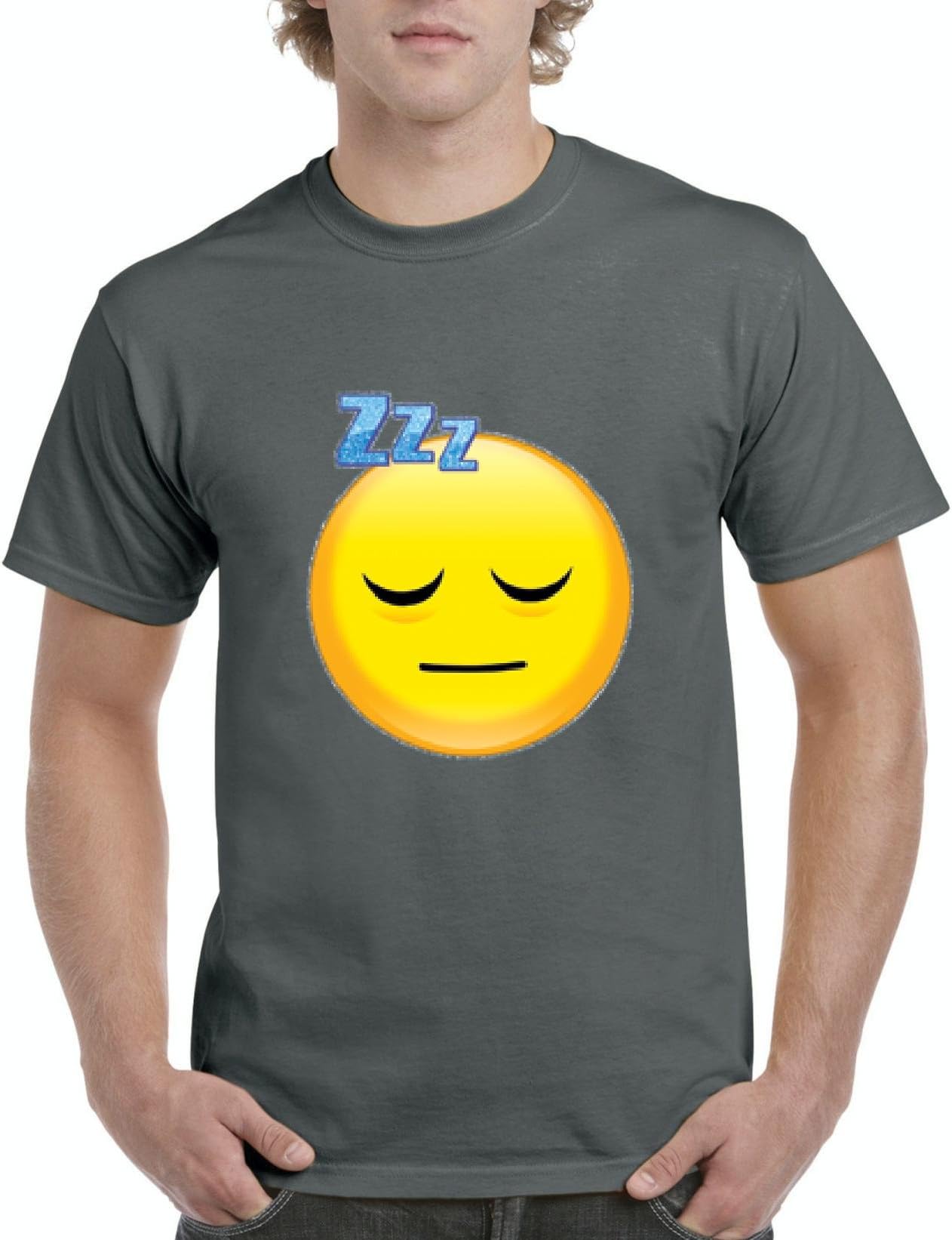 NIB Emojis T-Shirt Sleep Face snoring ZZZ Mens Shirts