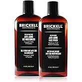 Brickell Men's Products Enhancing Gel Anti-Aging Routine, Gel Facial Cleanser and Face Moisturizer, Men's Skin Care Gift Set