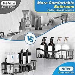 EUDELE Adhesive Shower Caddy, 5 Pack Rustproof