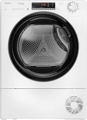 Smart Pro Inverter CRO EH9N4TBE-S, Secadora 9KG, Bomba de Calor, Panel Smart Touch, WiFi, App hOn, 14 Ciclos, 3 Rápidos, Certificado Secado Lana, Snap & Dry, Inicio Diferido 24H, 63DB, Blanco