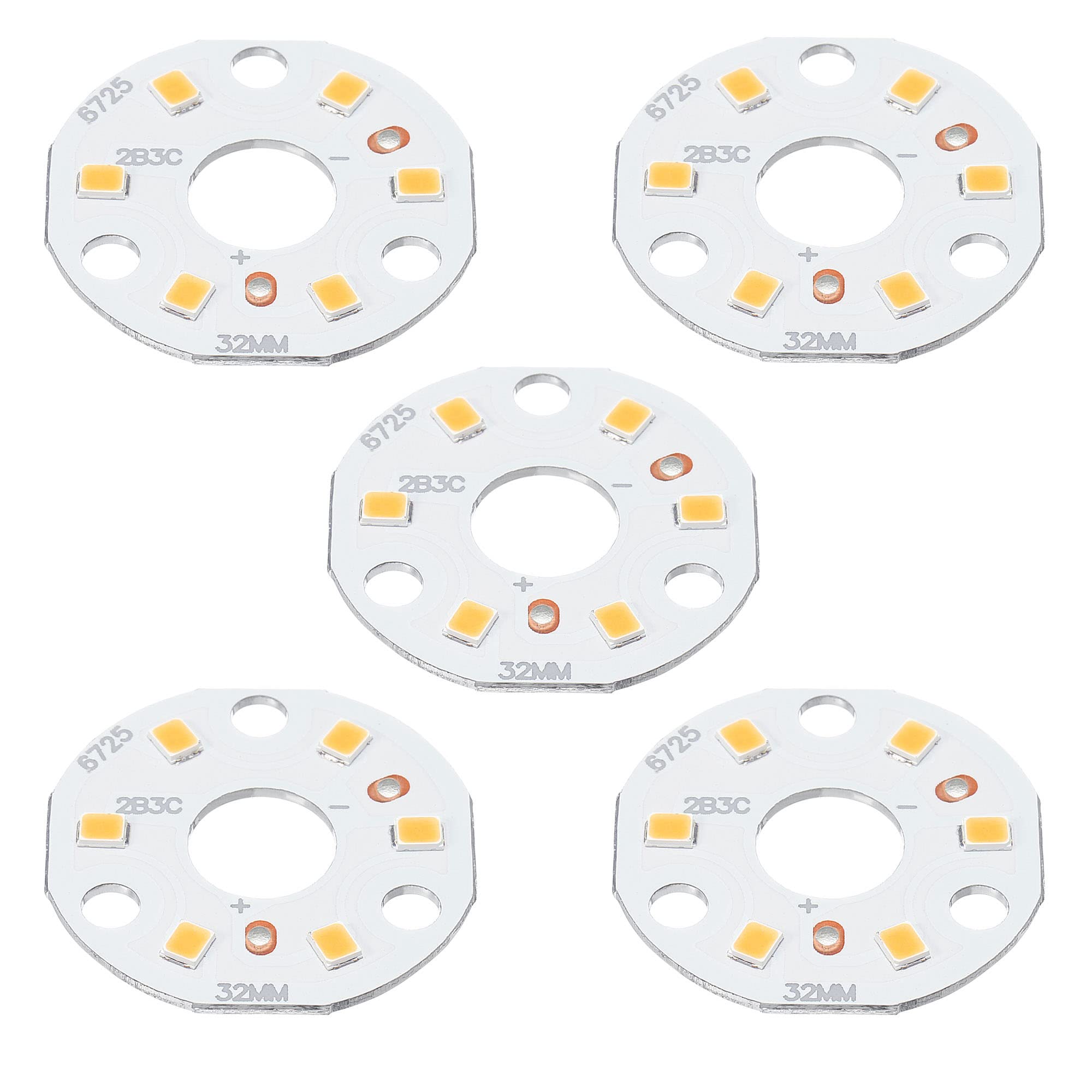 Photo 1 of MECCANIXITY COB LED Light Chip Bead 3W 120lm 3000-3200K 32mm 9-11VDC Energy Saving Bulb for Spotlight Floodlight Replacement Warm White 15Pcs