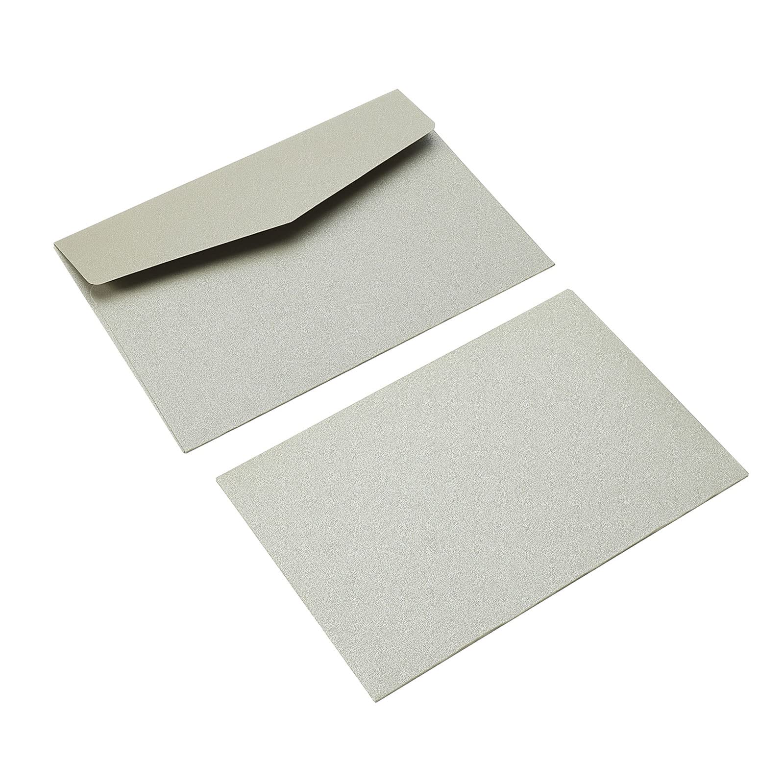 YOKIVE 25 Pack Gift Card Envelopes, Business Greeting Cards Invitations Envelope, Great for Wedding Party(Silver)