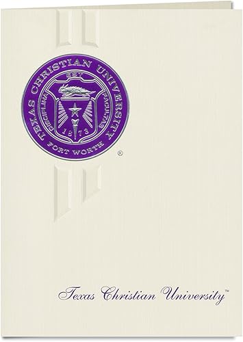 Amazon Com Signature Announcements Texas Christian University Graduation Announcements Elegant Style Basic Pack 20 With Texas Christian U Seal Foil Office Products