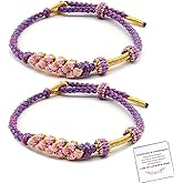 DIOWUS To My Granddaughter A Link That Can Never Be Undone Cherry Knot Bracelet, Granddaughter Bracelet from Grandma Adjustable Hand Braided DIY Bracelet For Women Birthday Jewelry Gifts
