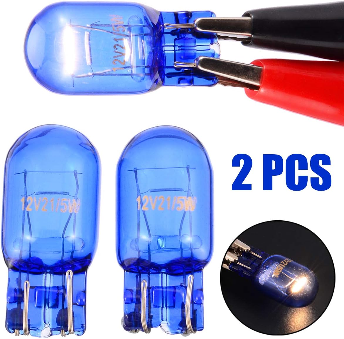 T20 Side Light and Drl W21/5W 580 7443 - Dual Filament Super White Hid Xenon Effect Bulbs - Daytime Running Light (Pack of 2)