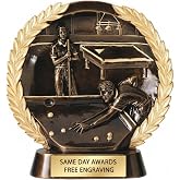 Same Day Awards High Relief Sports &amp; Activities Trophy | Free Engraving, 7.25 Inches, Resin Award, Laurel Wreath Design, Sport Teams, Activities, First Responder Award