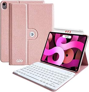 Keyboard Case for New iPad Air 10.9" 4th Generation 2020, Detachable Keyboard with Leather Folio Smart Cover for iPad Pro 11 2018, iPad Air 4 Gen