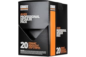 CERAKOTE® Ceramic Headlight Restoration Professional Detailer Pack (20 Ceramic Wipes) - Brings Headlights Back to Like New Co