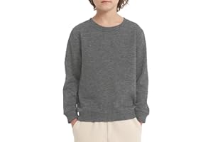 Lesteco Kids Cotton Sweatshirt Toddler Long Sleeve Crewneck Thin Light Weight Pullover Sweatshits for Boys and Girls