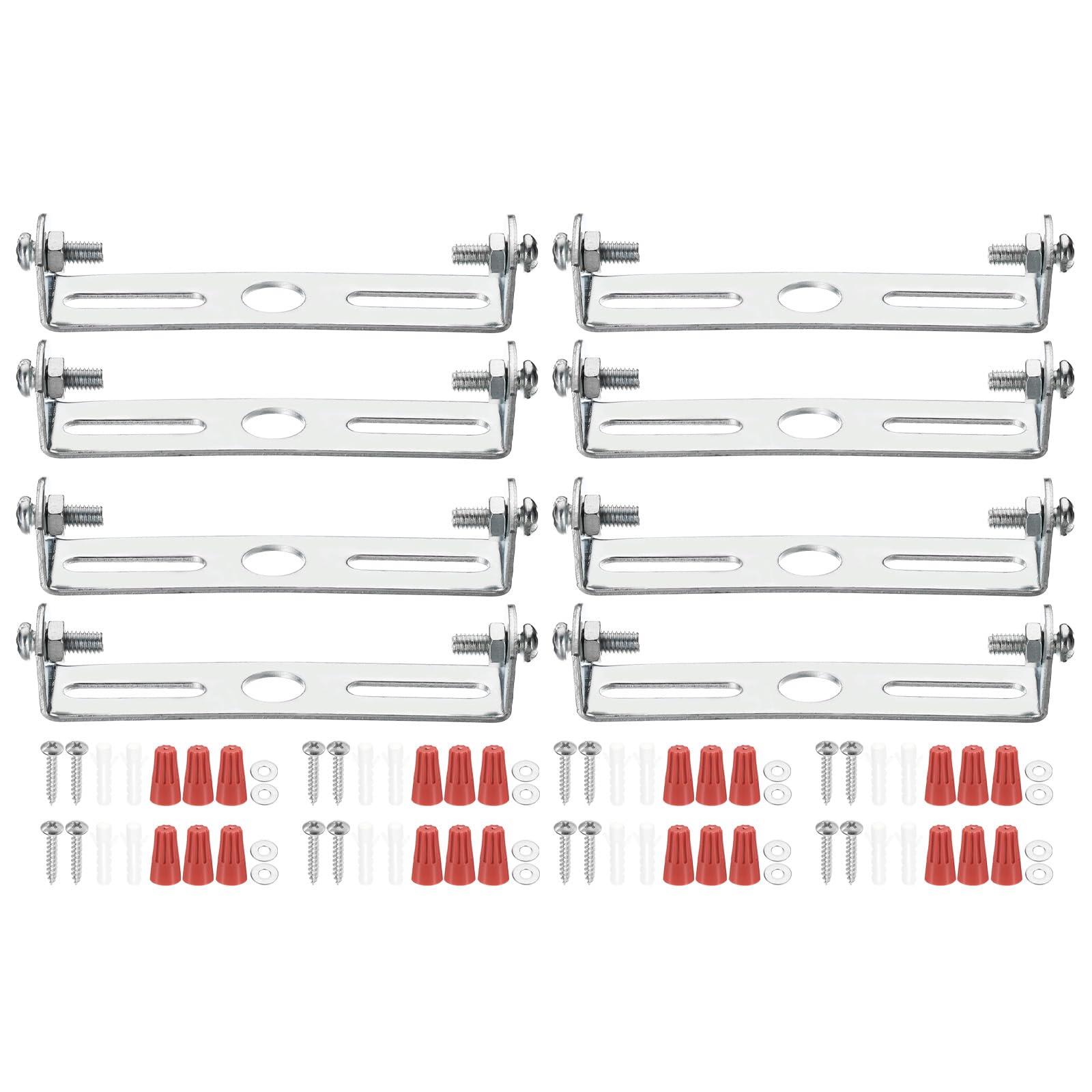 PATIKIL 80mm (3.15") Universal Light Fixture Mounting Bracket Kit, 8 Set Light Crossbar Ceiling Light Plate with Screw for Wall Light Ceiling Light Pendant Chandelier