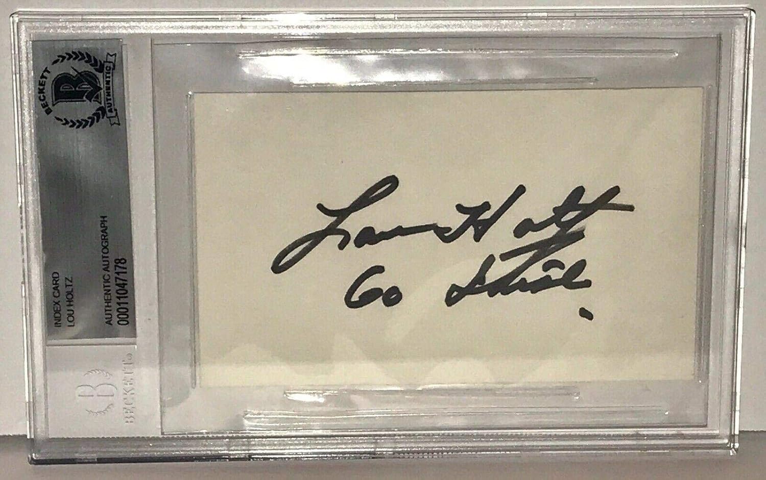 lou holtz autographed football