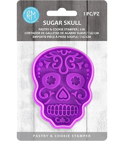 R&M International 5858 Skull Cookie Cutter 3.25" With Cutouts - Tinplated Steel For Baking, Fondant, Crafts - View #4