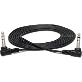 Hosa CSS-110RR Balanced Interconnect, Right-angle 1/4" TRS to Same, 10 Feet
