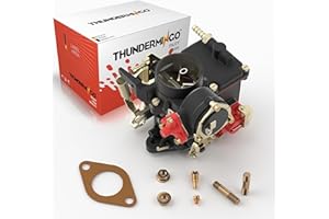 THUNDERMINGO 34 Pict 3 Carburetor For VW Beetles Super Beetles Volkswagen Bug Bus carb 1971-1979 Dual Port 1600cc Air Cooled Type 12V Karmann Ghia Squareback Transporter Electric Choke #113129031K (black)