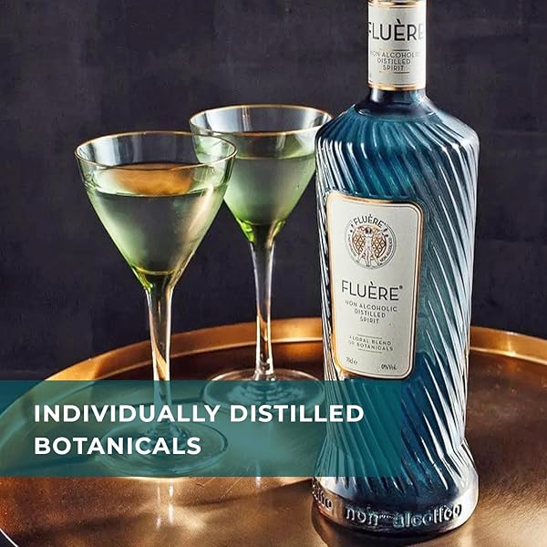 FLUÈRE FLORAL BOTANICAL BLEND | GIN ALTERNATIVE | PREMIUM NON-ALCOHOLIC DISTILLED SPIRIT | ALCOHOL-FREE SPIRIT ALTERNATIVE FOR ZERO PROOF COCKTAILS