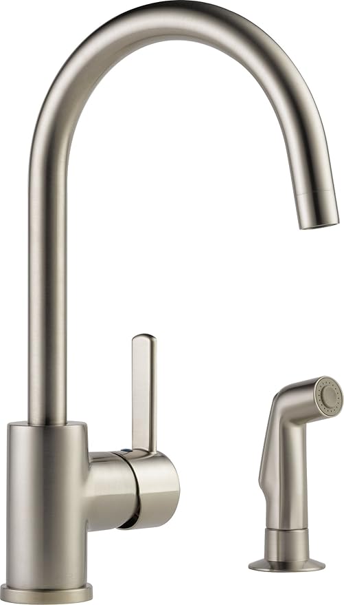 Peerless Precept Single Handle Kitchen Sink Faucet With Side