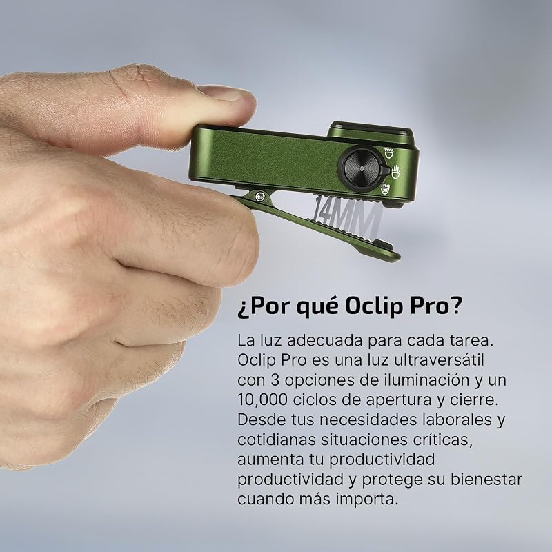 Oclip Pro Mini Linterna de Clip EDC Recargable 500LM 120M