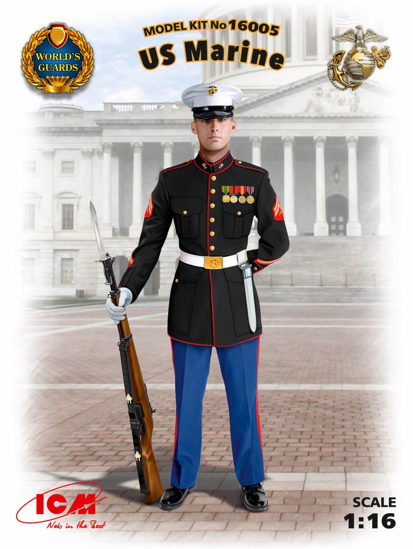 ICM 1:16 - US Marines Sergeant Model kit, ICM16005