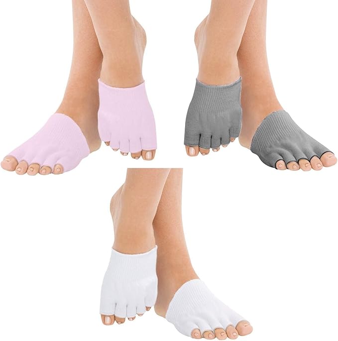 DevsWear Gel Lined Compression Toe Separator Socks Toes