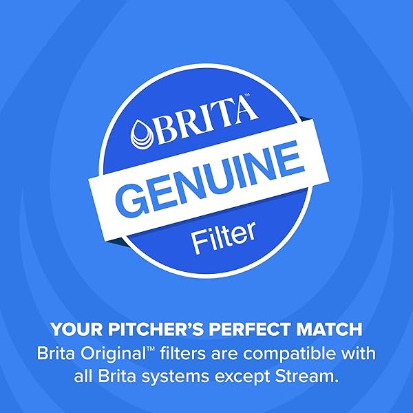 BRITA STANDARD WATER FILTER FOR PITCHERS AND DISPENSERS, BPA-FREE, REDUCES COPPER, CADMIUM AND MERCURY IMPURITIES, LASTS TWO MONTHS OR 40 GALLONS, INCLUDES 3 FILTERS FOR PITCHERS