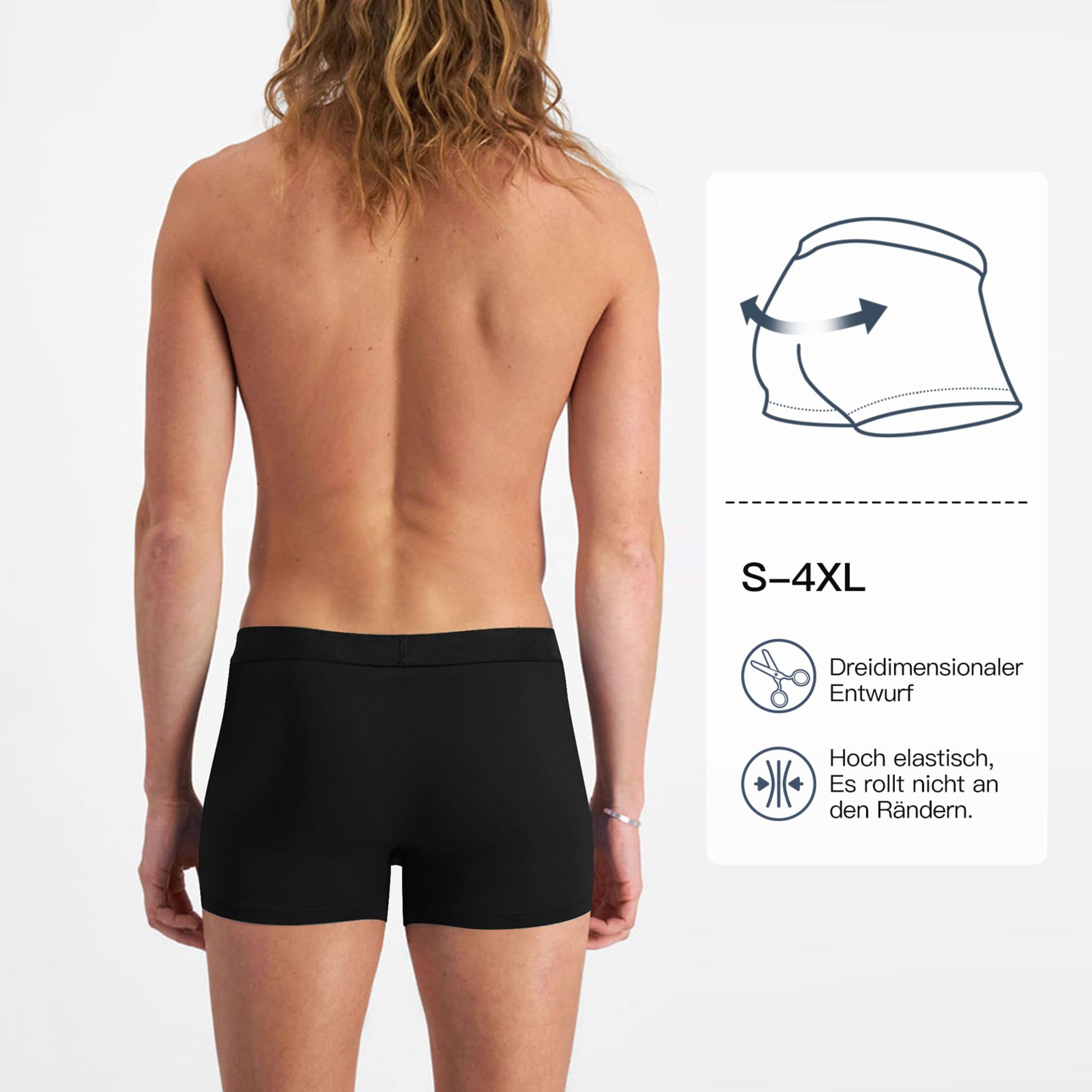 Fullluwaa Boxershorts Herren 10er Pack Baumwolle Unterhosen Männer Ohne Kratzenden Zettel Atmungsaktiv und Weiche Herrenunterwäsche 3