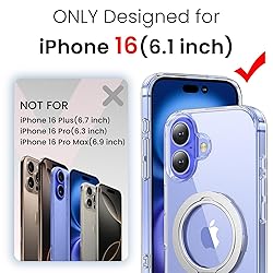 toushion 3 in 1 for iPhone 16 Plus Case Clear with