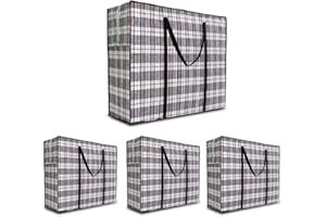 Heavy Duty Extra Large Moving Bags, 147L Jumbo Organizer Storage Bags With Durable Zipper, Water Resistant Totes, Carrying Ba