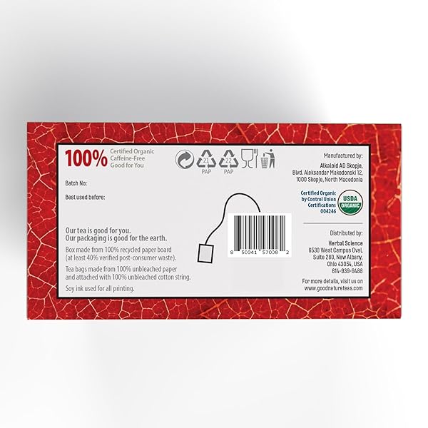 GOOD NATURE ORGANIC HERBAL TEA (PACK OF 3) – 60 TOTAL TEA BAGS (ROSE HIPS AND HIBISCUS)