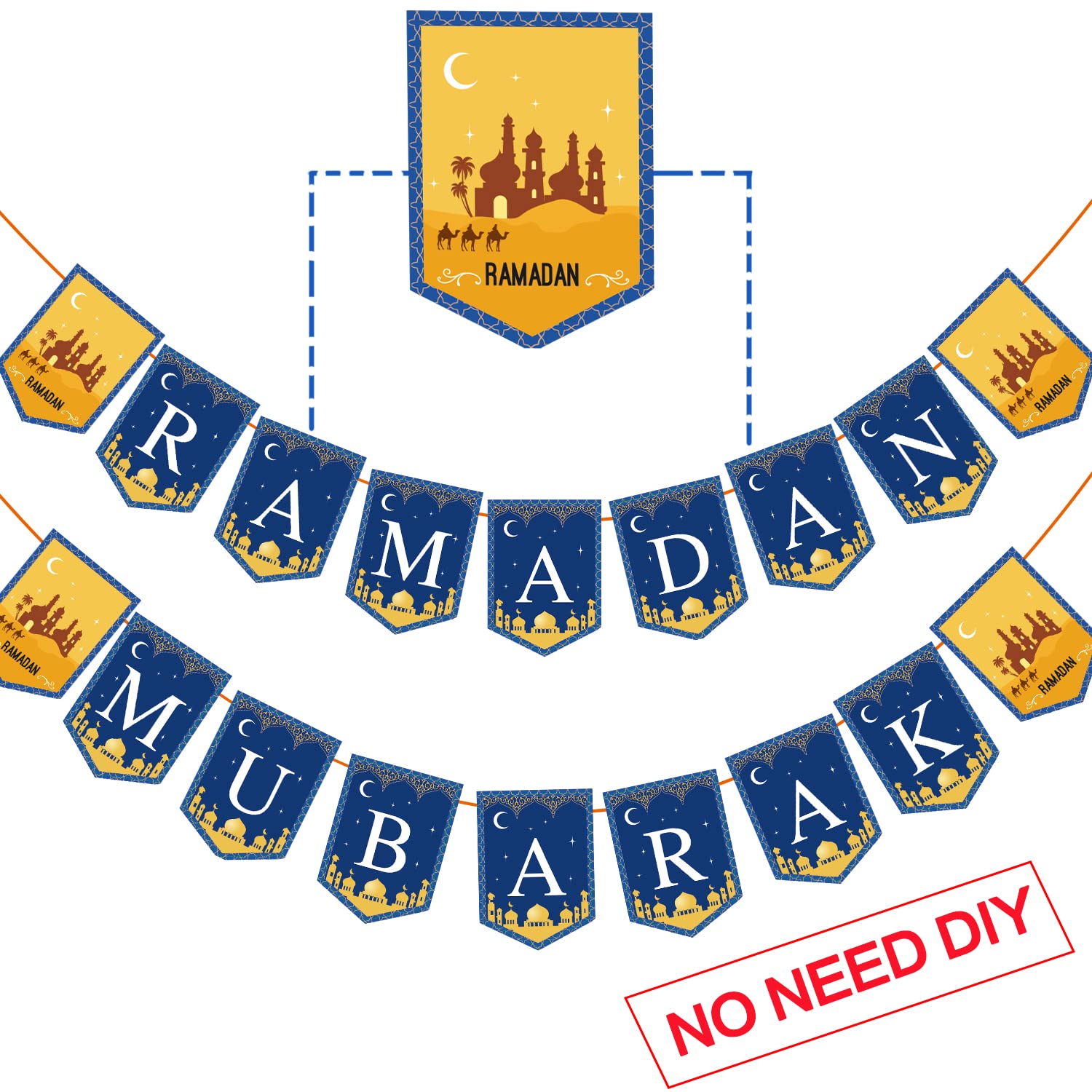 Ramadan Banner Ramadan Decorations No Need DIY for Home Ramadan Mubarak Themed Party Fancy Daily