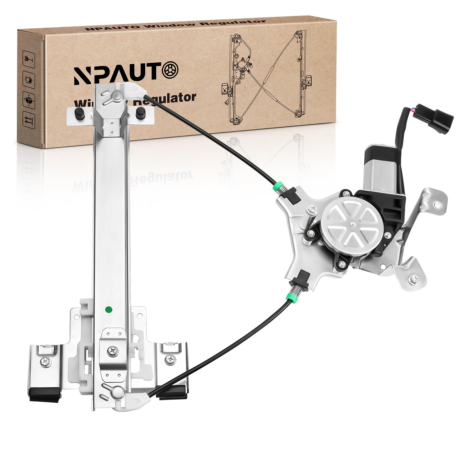 Photo 1 of NPAUTO Rear Right Passenger Side Power Window Regulator with Motor fit for 07-14 Chevy Tahoe, GMC Yukon, Cadillac Escalade 2007 2008 2009 2010 2011 2012 2013 2014, 741-391