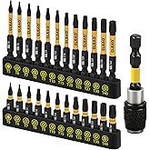 Tamper Proof Torx Bit Set: 25 Pieces T5-T40 Torx Security Bits Set | Torque Star Bits with 2.5" Magnetic Extension Bit Holder